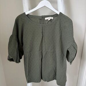 LOFT Olive Green Blouse
